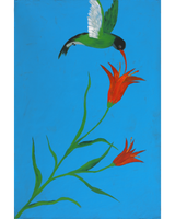 Aboriginal Artwork by Kushia Young, Tjulpu (bird), 91x61cm