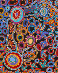Aboriginal Artwork by Lee Nangala Gallagher, Yankirri Jukurrpa (Emu Dreaming) - Ngarlikurlangu, 107x91cm