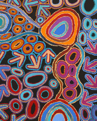 Aboriginal Artwork by Lee Nangala Gallagher, Yankirri Jukurrpa (Emu Dreaming) - Ngarlikurlangu, 107x91cm