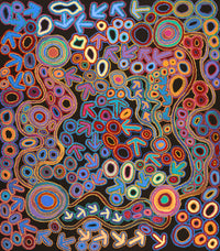 Aboriginal Artwork by Lee Nangala Gallagher, Yankirri Jukurrpa (Emu Dreaming) - Ngarlikurlangu, 122x107cm