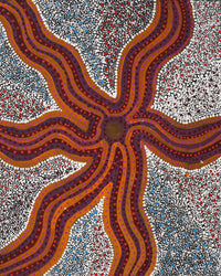Aboriginal Artwork by Lekira Napurrurla Oldfield, Karnta Jukurrpa (Womens Dreaming), 50x40cm