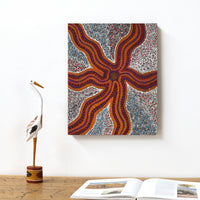 Aboriginal Artwork by Lekira Napurrurla Oldfield, Karnta Jukurrpa (Womens Dreaming), 50x40cm
