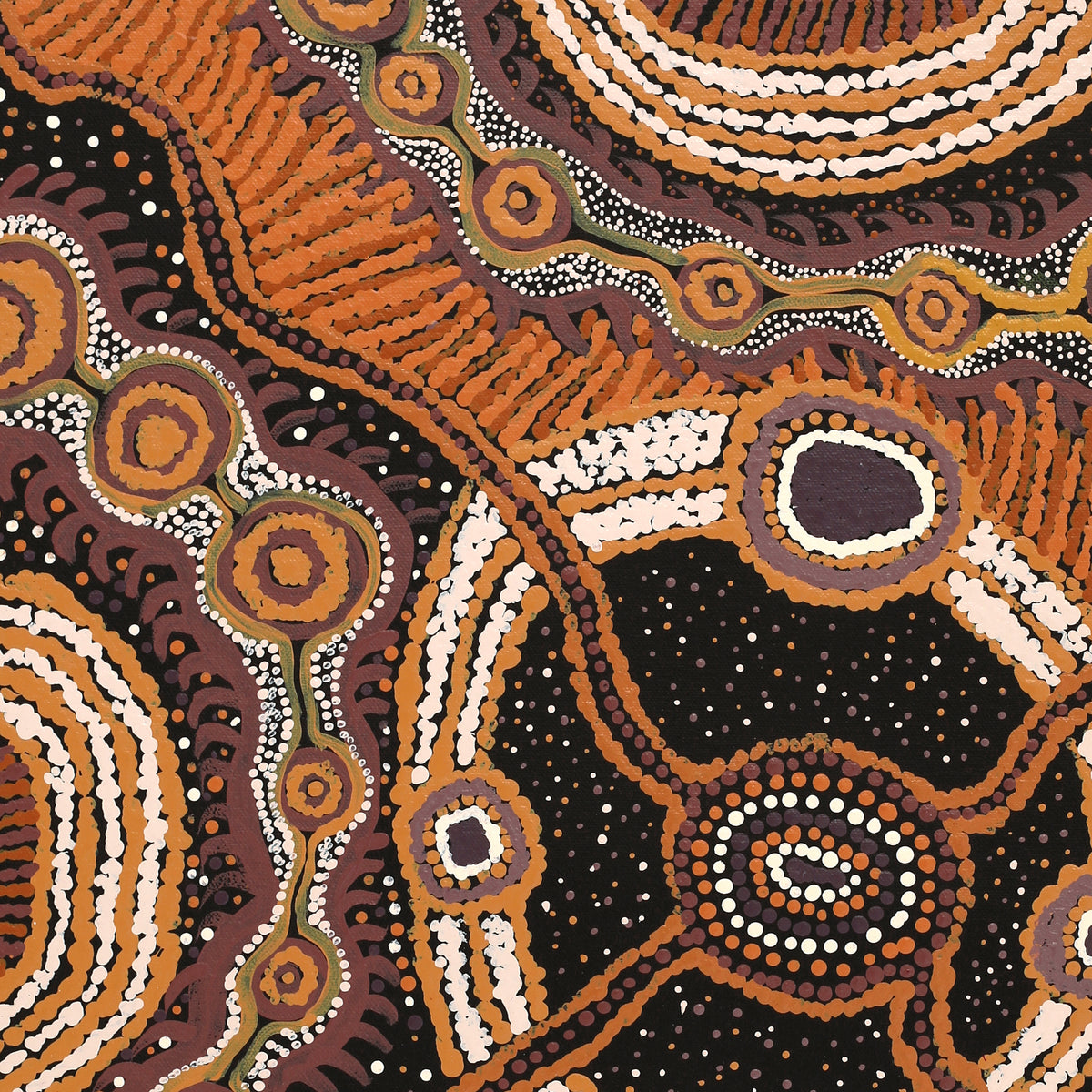 Aboriginal Art by Lena Young, Ngayuku Ngura, 49x46cm - ART ARK®