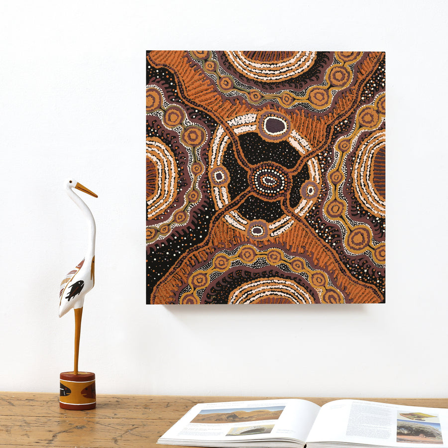 Aboriginal Artwork by Lena Young, Ngayuku Ngura, 49x46cm