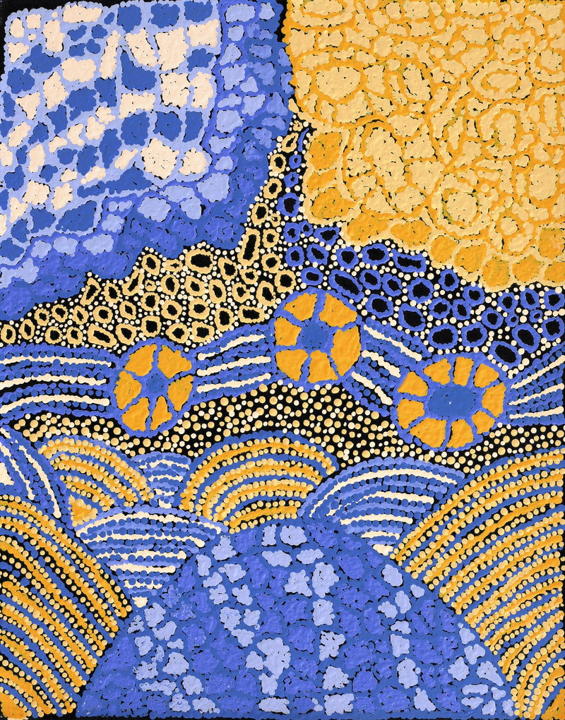 Aboriginal Artwork by Lena Young, Ngayuku Ngura, 51x40cm