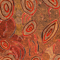 Aboriginal Artwork by Leston Japaljarri Spencer, Warna Jukurrpa (Snake Dreaming), 122x107cm