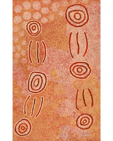 Aboriginal Artwork by Leston Japaljarri Spencer, Warna Jukurrpa (Snake Dreaming), 122x76cm