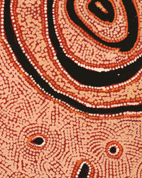 Aboriginal Artwork by Leston Japaljarri Spencer, Warna Jukurrpa (Snake Dreaming), 183x152cm