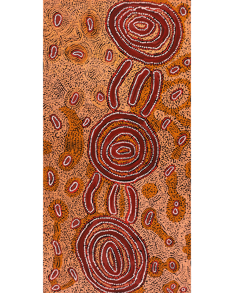 Leston Japaljarri Spencer, Warna Jukurrpa (Snake Dreaming), 91x46cm