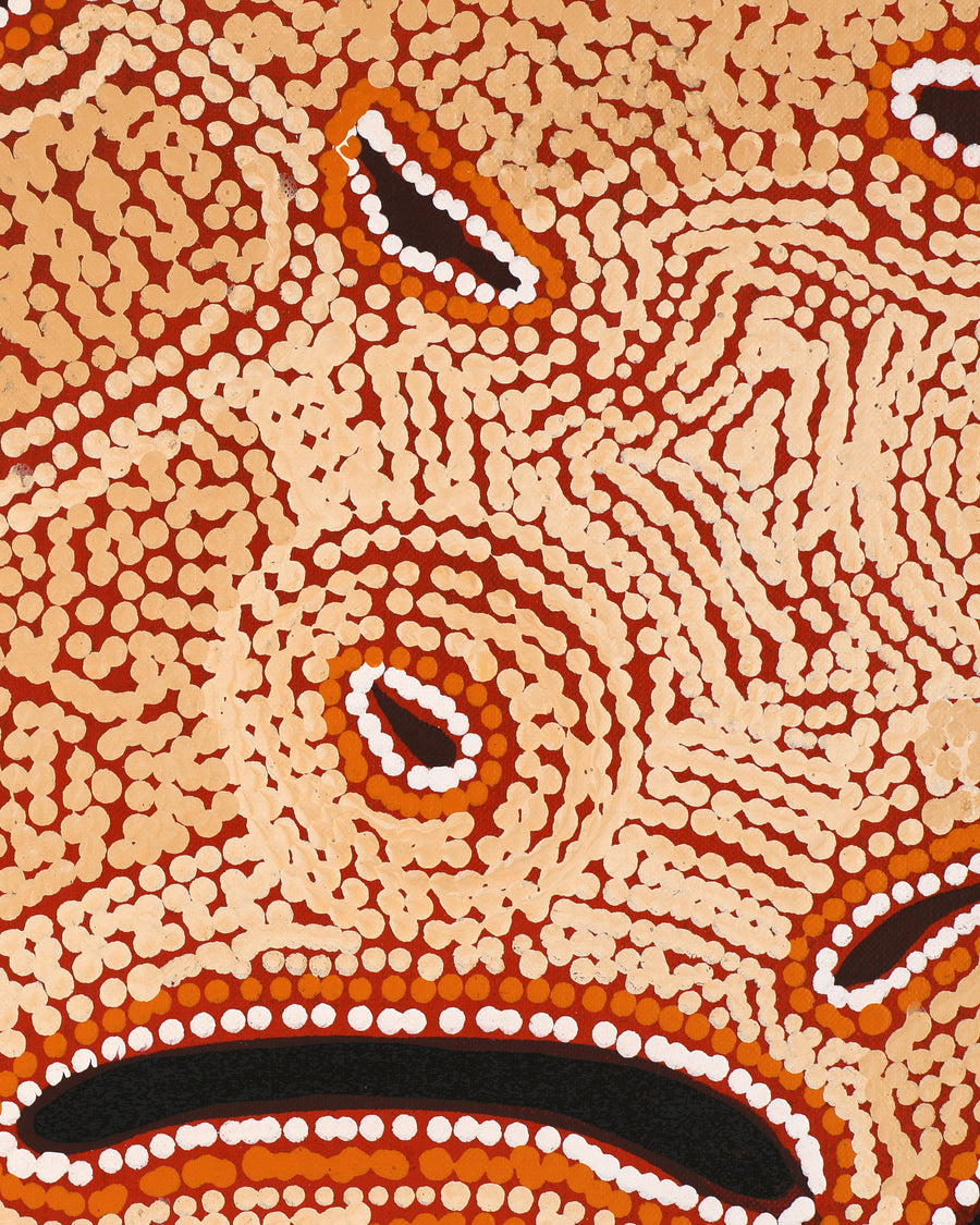 Aboriginal Artwork by Leston Japaljarri Spencer, Warna Jukurrpa (Snake Dreaming), 91x61cm