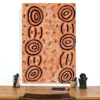 Aboriginal Artwork by Leston Japaljarri Spencer, Warna Jukurrpa (Snake Dreaming), 91x61cm