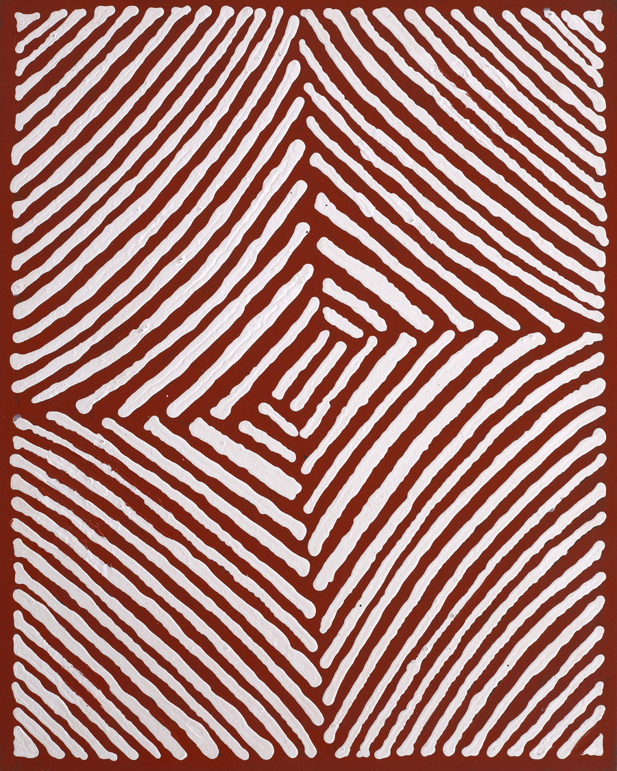 Aboriginal Artwork by Letisha Napanangka Marshall, Ngapa Jukurrpa (Water Dreaming) - Puyurru, 50x40cm