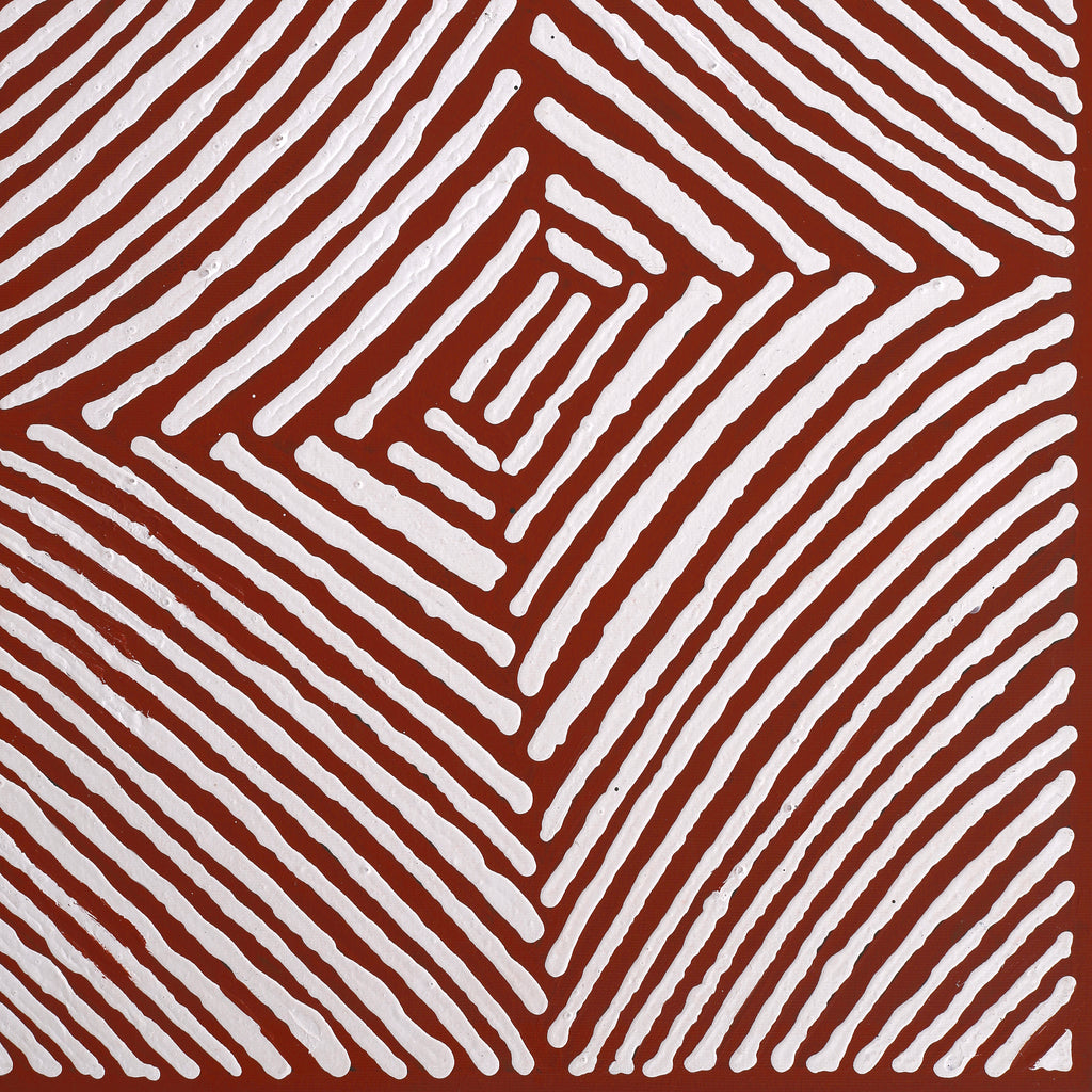Aboriginal Artwork by Letisha Napanangka Marshall, Ngapa Jukurrpa (Water Dreaming) - Puyurru, 50x40cm