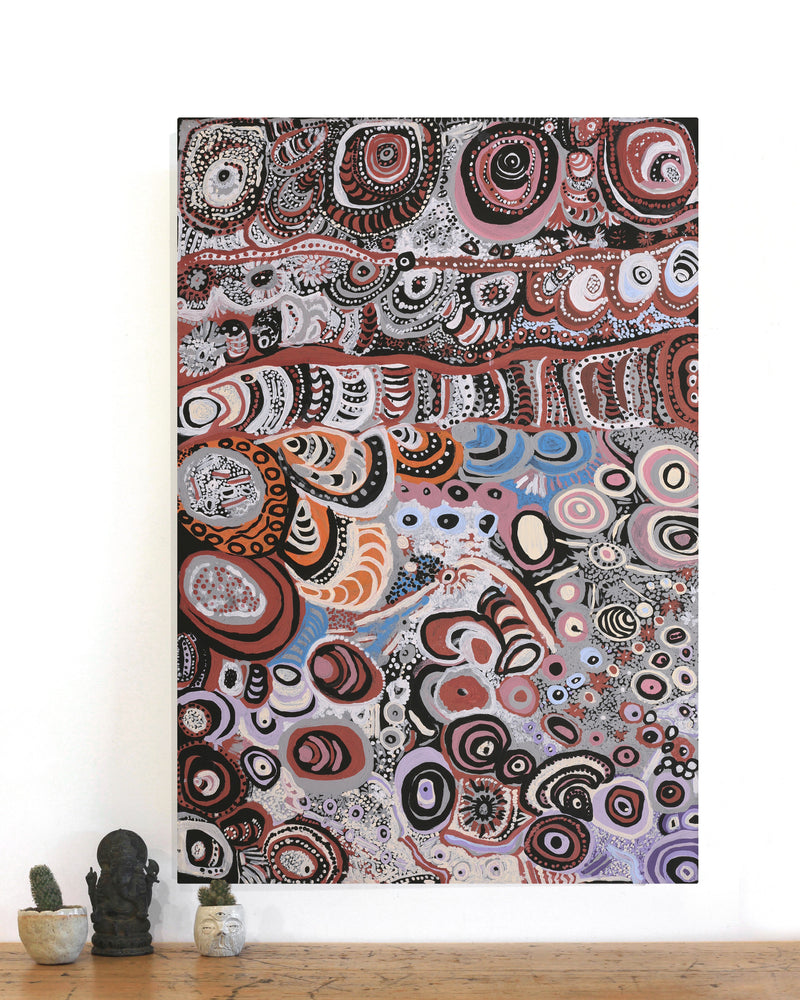 Aboriginal Artwork by Lexie Michael, Tjakura Tjukurpa - Lexie's Story, 100x68cm