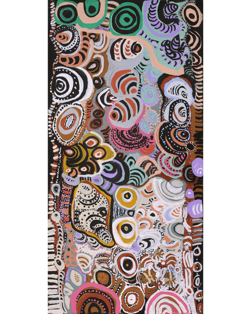 Aboriginal Artwork by Lexie Michael, Tjakura Tjukurpa - Lexie's Story, 101x50cm