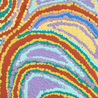 Aboriginal Artwork by Liddy Napanangka Walker, Pirlarla Jukurrpa (Dogwood Tree Bean Dreaming), 61x61cm