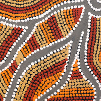 Aboriginal Artwork by Linda Napurrurla Walker, Yarla Jukurrpa (Bush Potato Dreaming) - Cockatoo Creek, 30x30cm