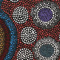 Aboriginal Artwork by Lisa Nampijinpa Cook, Yarla Jukurrpa (Bush Potato Dreaming) - Cockatoo Creek, 30x30cm