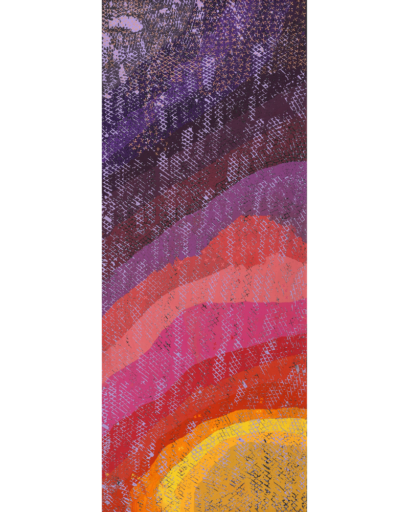 Aboriginal Artwork by Lloyd Jampijinpa Brown, Yankirri Jukurrpa (Emu Dreaming), 152x61cm