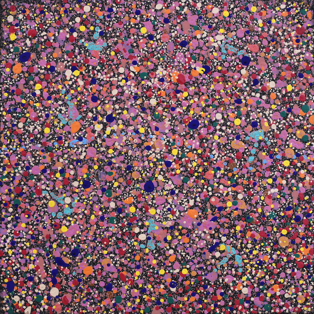 Aboriginal Artwork by Lloyd Jampijinpa Brown, Yankirri Jukurrpa (Emu Dreaming) - Ngarlikurlangu, 30x30cm