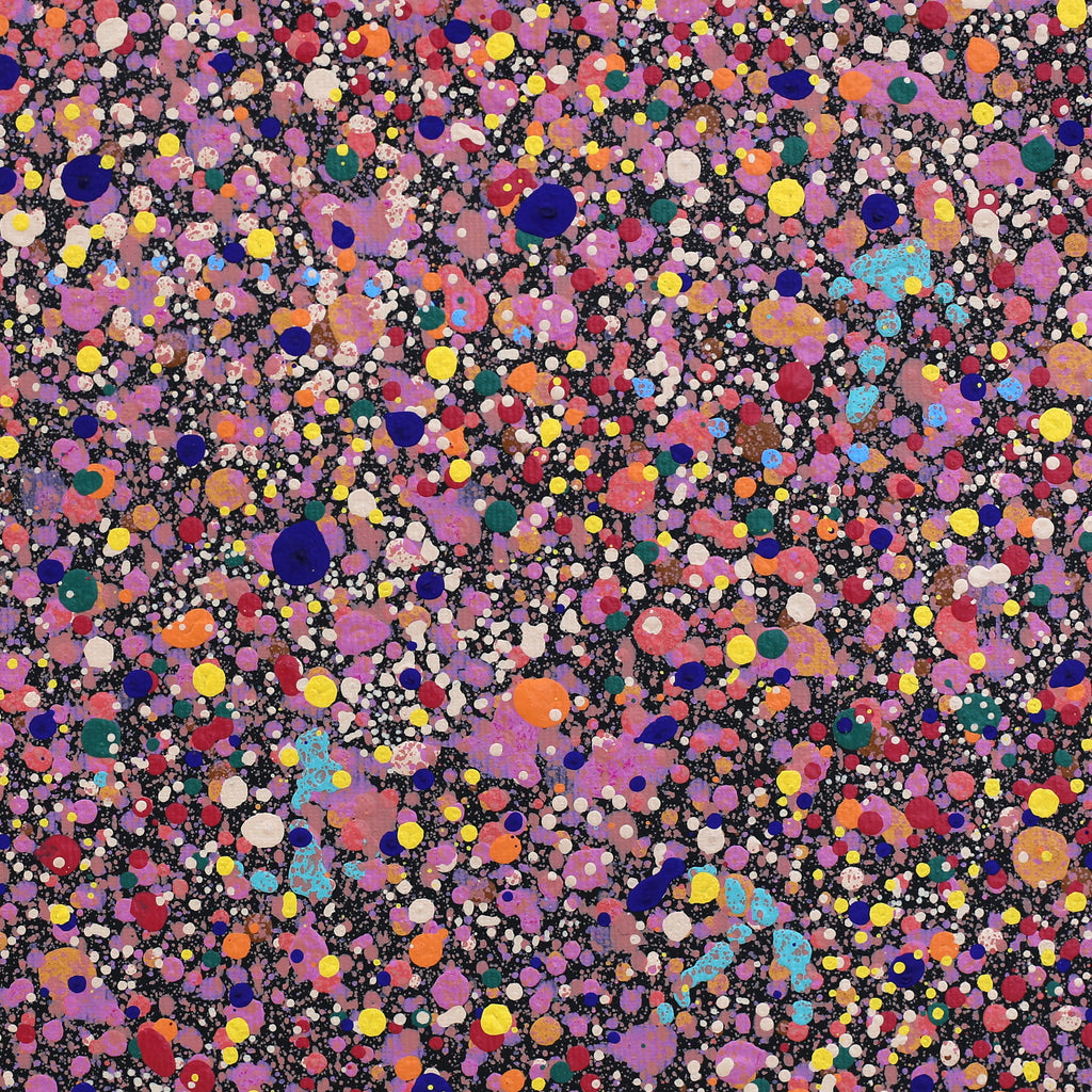 Aboriginal Artwork by Lloyd Jampijinpa Brown, Yankirri Jukurrpa (Emu Dreaming) - Ngarlikurlangu, 30x30cm