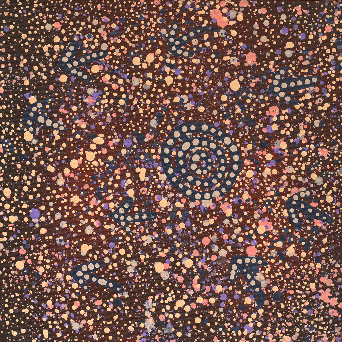 Lloyd Jampijinpa Brown, Yankirri Jukurrpa (Emu Dreaming) - Ngarlikurlangu, 30x30cm
