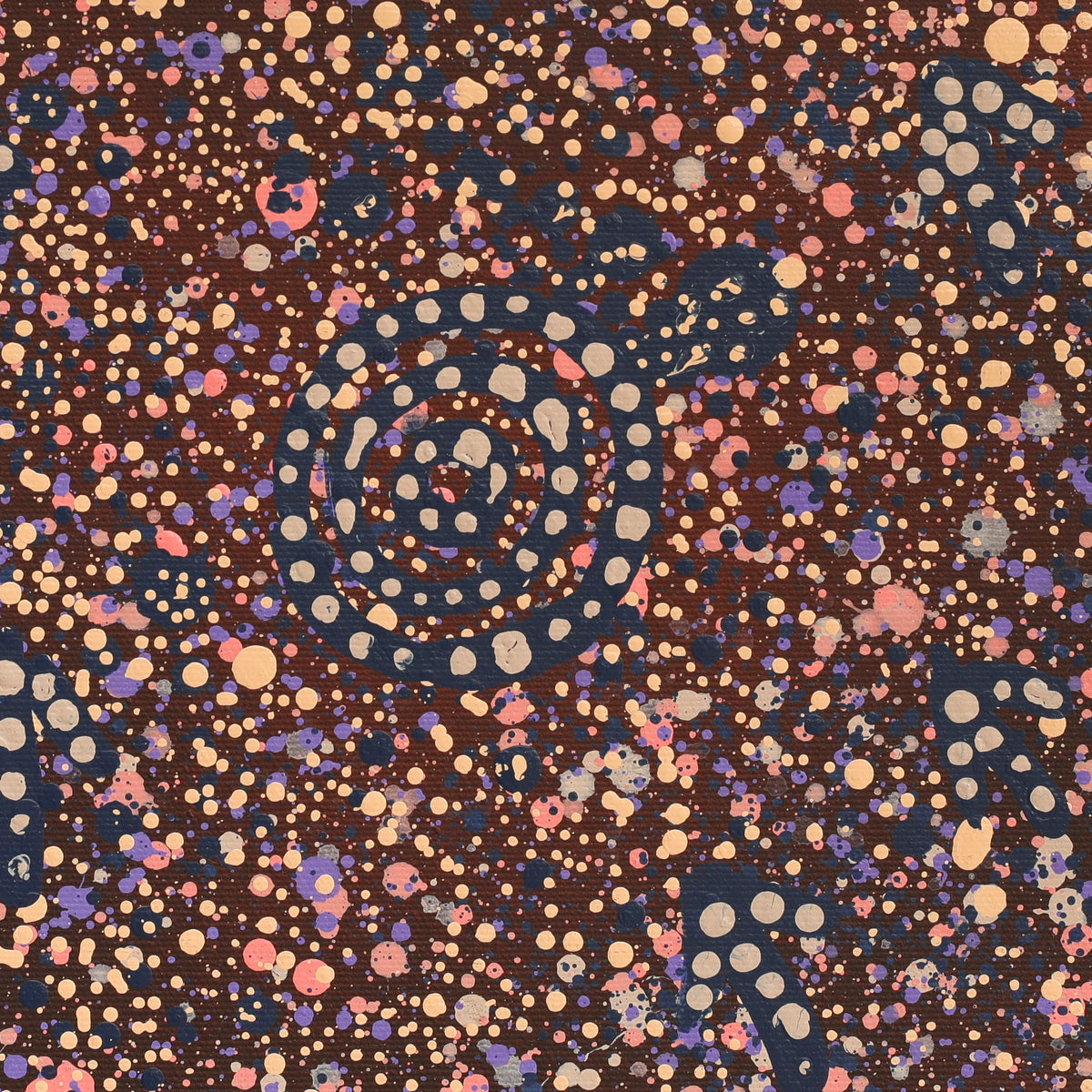 Lloyd Jampijinpa Brown, Yankirri Jukurrpa (Emu Dreaming) - Ngarlikurlangu, 30x30cm