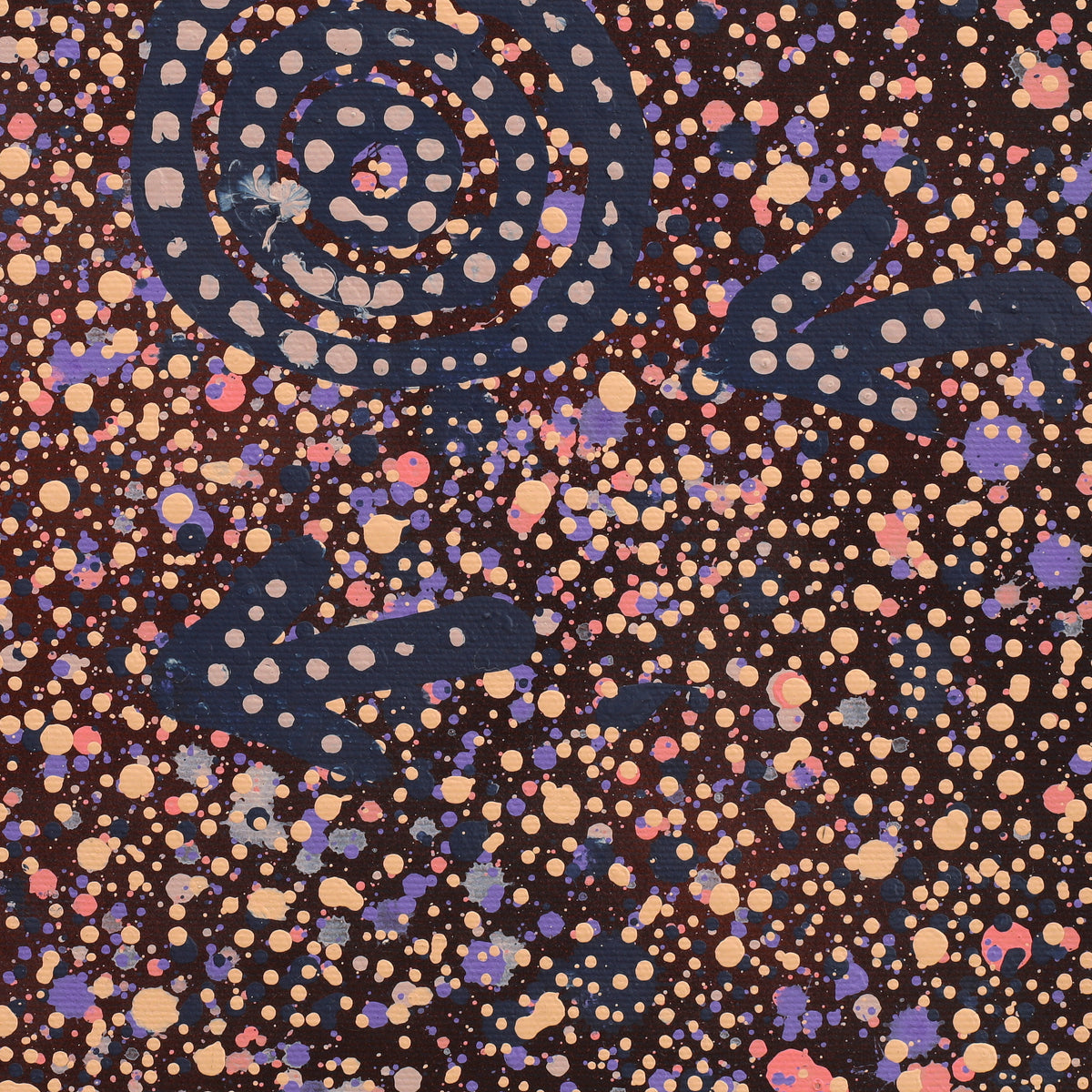 Aboriginal Artwork by Lloyd Jampijinpa Brown, Yankirri Jukurrpa (Emu Dreaming) - Ngarlikurlangu, 30x30cm