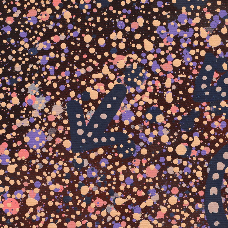 Aboriginal Artwork by Lloyd Jampijinpa Brown, Yankirri Jukurrpa (Emu Dreaming) - Ngarlikurlangu, 30x30cm