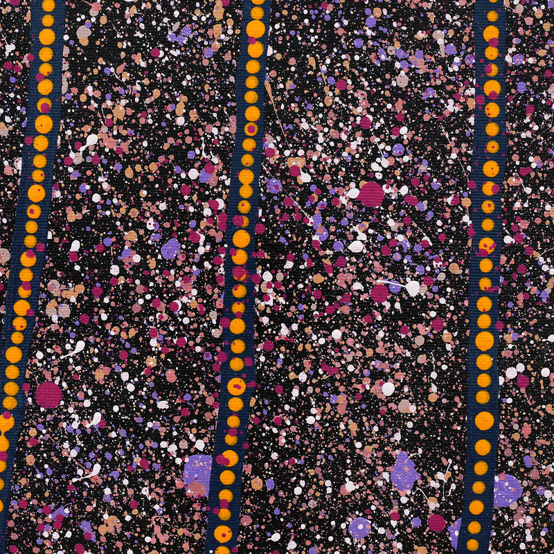 Aboriginal Artwork by Lloyd Jampijinpa Brown, Yankirri Jukurrpa (Emu Dreaming) - Ngarlikurlangu, 30x30cm