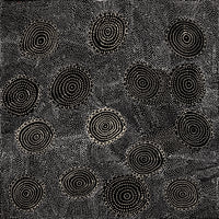 Aboriginal Artwork by Lola Nampijinpa Brown, Ngapa Jukurrpa - Mikanji, 46x46cm