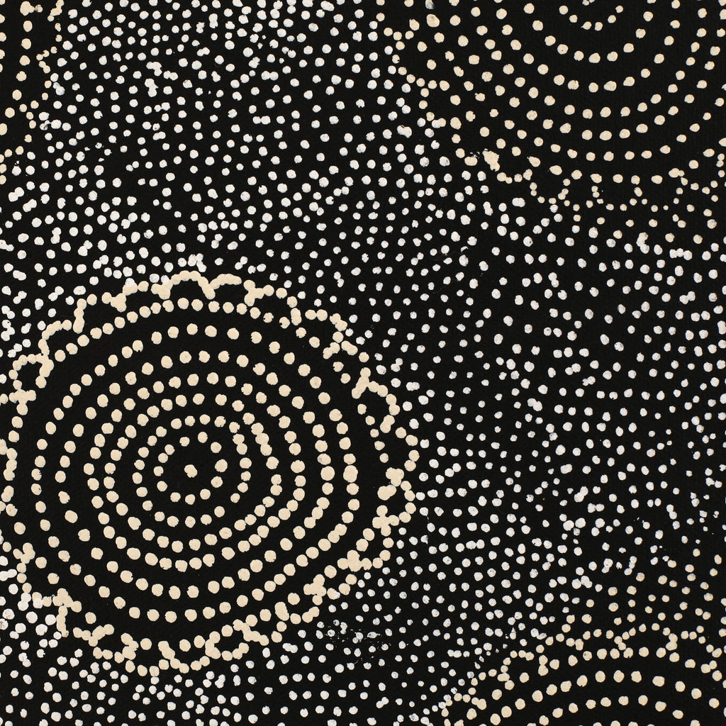 Aboriginal Artwork by Lola Nampijinpa Brown, Ngapa Jukurrpa - Mikanji, 46x46cm