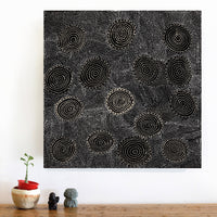 Aboriginal Artwork by Lola Nampijinpa Brown, Ngapa Jukurrpa - Mikanji, 46x46cm
