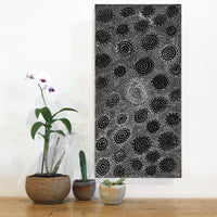 Aboriginal Artwork by Lola Nampijinpa Brown, Ngapa Jukurrpa - Mikanji, 61x30cm
