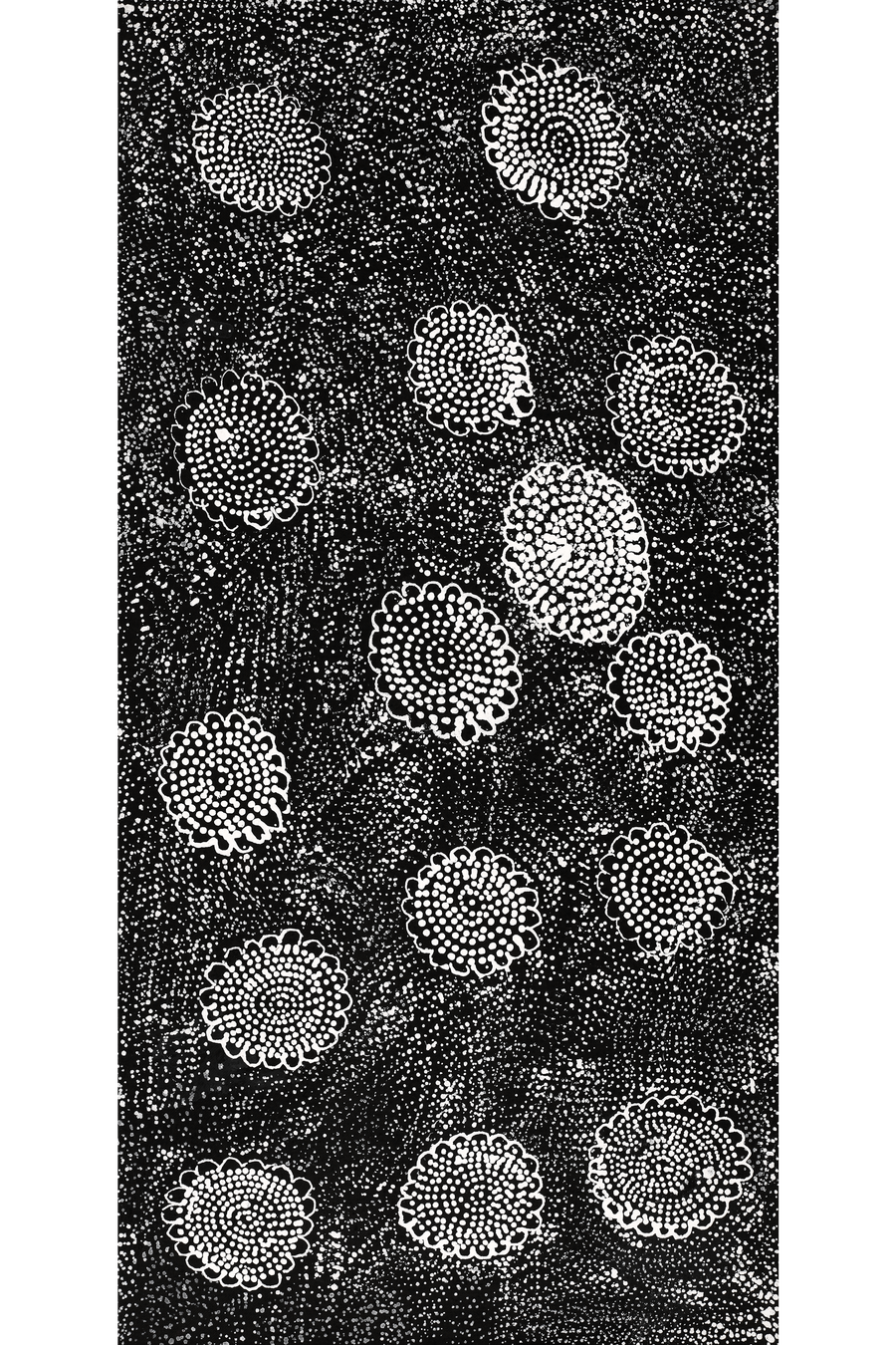 Aboriginal Artwork by Lola Nampijinpa Brown, Ngapa Jukurrpa - Mikanji, 61x30cm