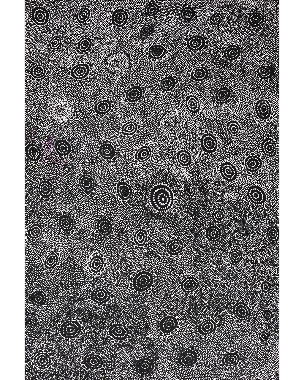 Aboriginal Artwork by Lola Nampijinpa Brown, Ngapa Jukurrpa - Mikanji, 91x61cm