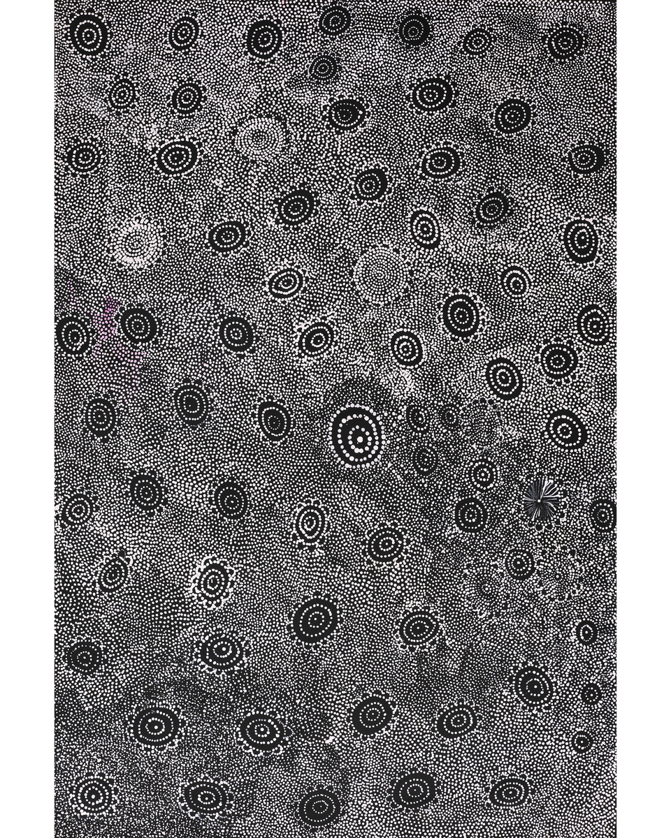 Aboriginal Artwork by Lola Nampijinpa Brown, Ngapa Jukurrpa - Mikanji, 91x61cm