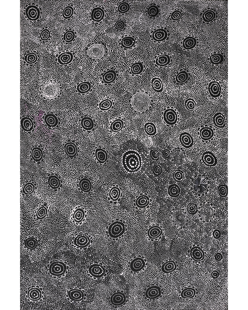 Aboriginal Artwork by Lola Nampijinpa Brown, Ngapa Jukurrpa - Mikanji, 91x61cm