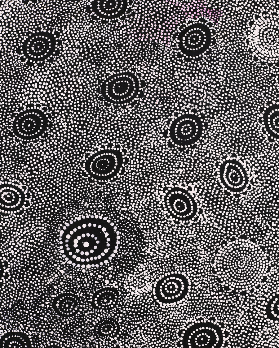 Aboriginal Artwork by Lola Nampijinpa Brown, Ngapa Jukurrpa - Mikanji, 91x61cm