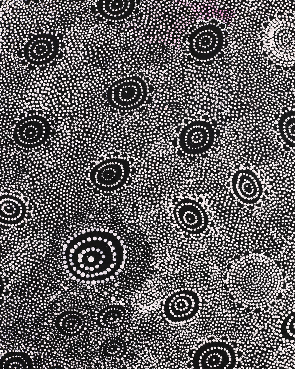 Aboriginal Artwork by Lola Nampijinpa Brown, Ngapa Jukurrpa - Mikanji, 91x61cm