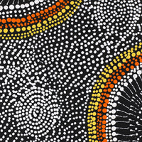 Aboriginal Art by Lola Nampijinpa Brown, Ngapa Jukurrpa - Mikanji, 91x91cm - ART ARK®