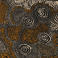Aboriginal Artwork by Maria Nampijinpa Brown, Ngapa Jukurrpa - Mikanji, 91x91cm