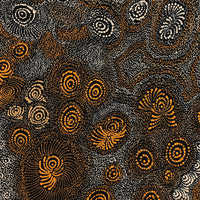 Aboriginal Artwork by Maria Nampijinpa Brown, Ngapa Jukurrpa - Mikanji, 91x91cm