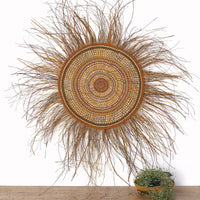 Aboriginal Artwork by Lorna Jin-gubarrangunyja, Woven Mat, 130cm
