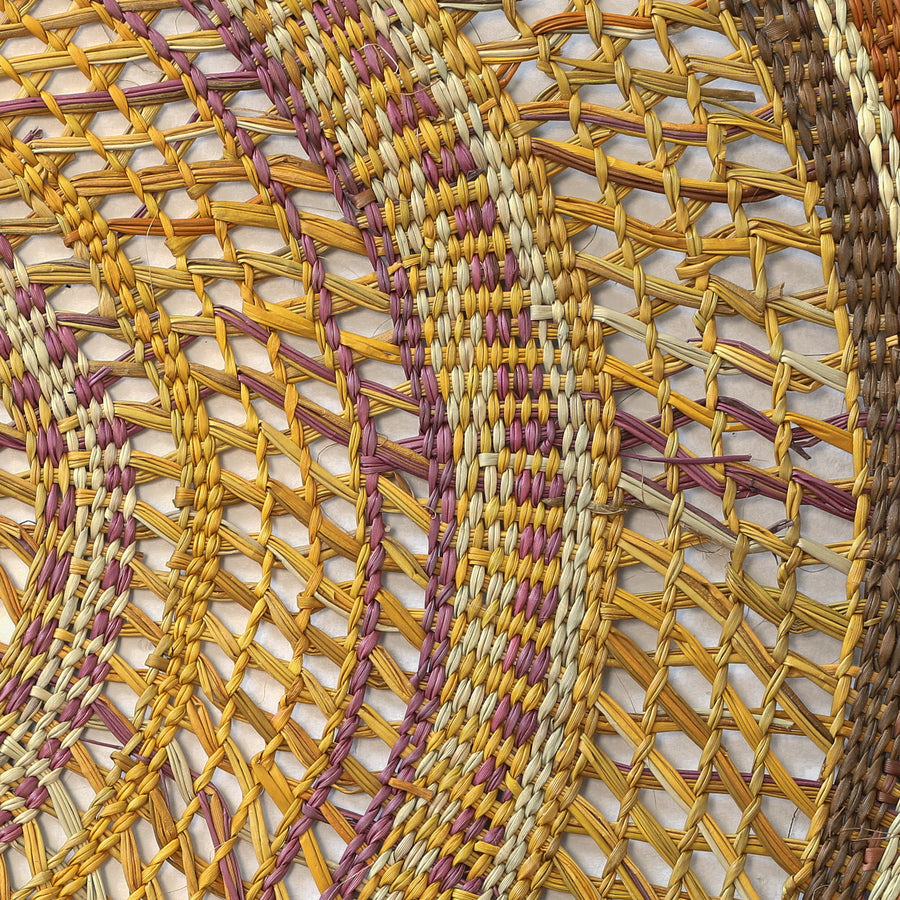 Aboriginal Artwork by Lorna Jin-gubarrangunyja, Woven Mat, 130cm