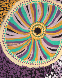 Aboriginal Artwork by Lorna Linmurra, Waterholes, 76x46cm