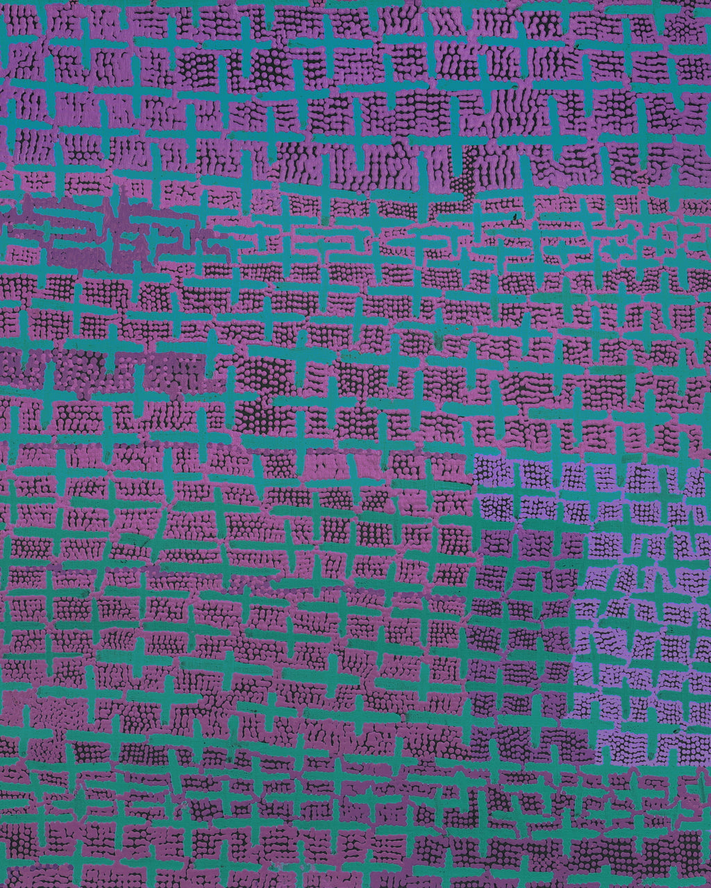 Aboriginal Artwork by Lorraine Nungarrayi Granites, Ngatijirri Jukurrpa (Budgerigar Dreaming), 122x61cm