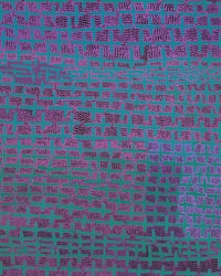 Aboriginal Artwork by Lorraine Nungarrayi Granites, Ngatijirri Jukurrpa (Budgerigar Dreaming), 122x61cm