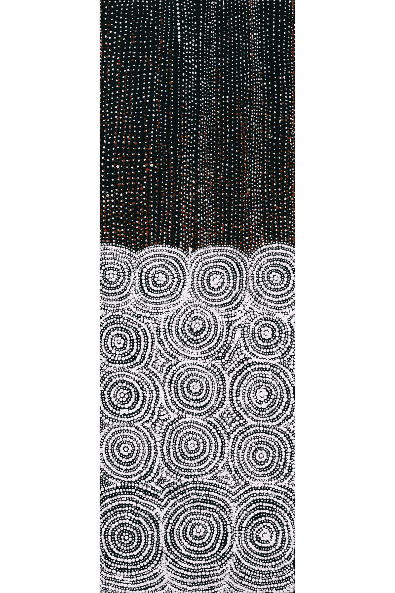 Aboriginal Art by Lorraine Nungarrayi Granites, Ngatijirri Jukurrpa (Budgerigar Dreaming), 91x30cm - ART ARK®