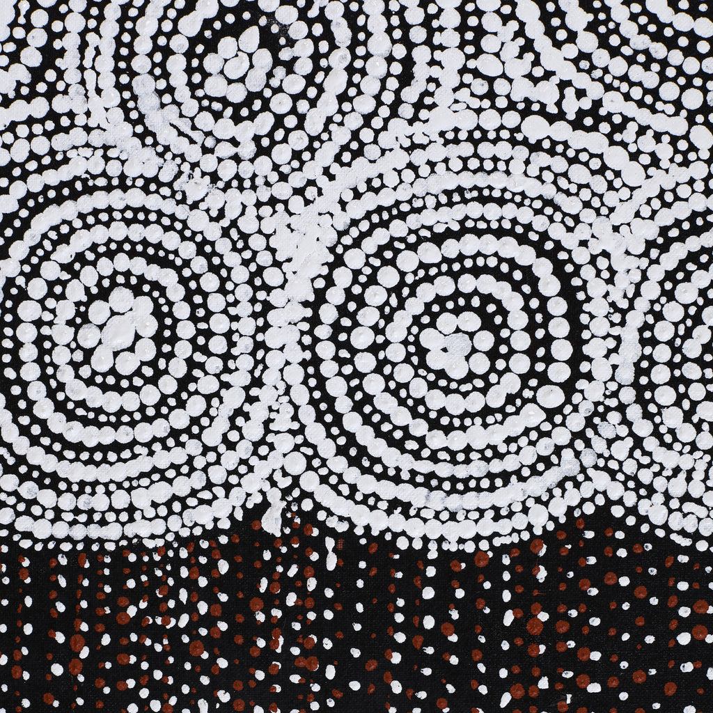 Aboriginal Artwork by Lorraine Nungarrayi Granites, Ngatijirri Jukurrpa (Budgerigar Dreaming), 91x30cm - ART ARK®